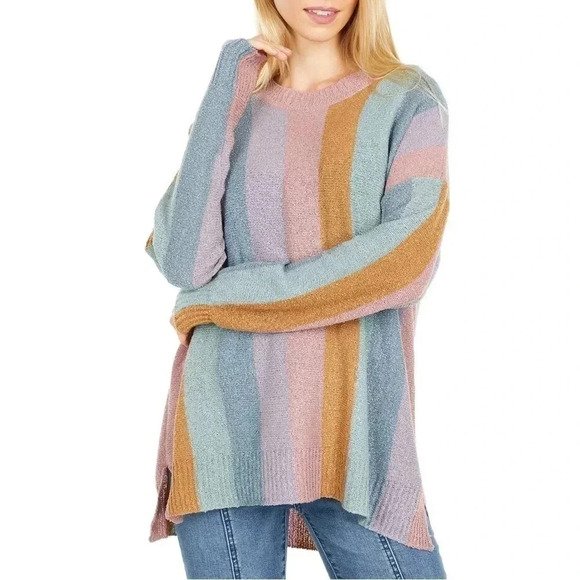 NWT Show Me Your MuMu Elodie Sweater Dusty Stripe Knit Oversized Beachy Casual - Picture 1 of 12